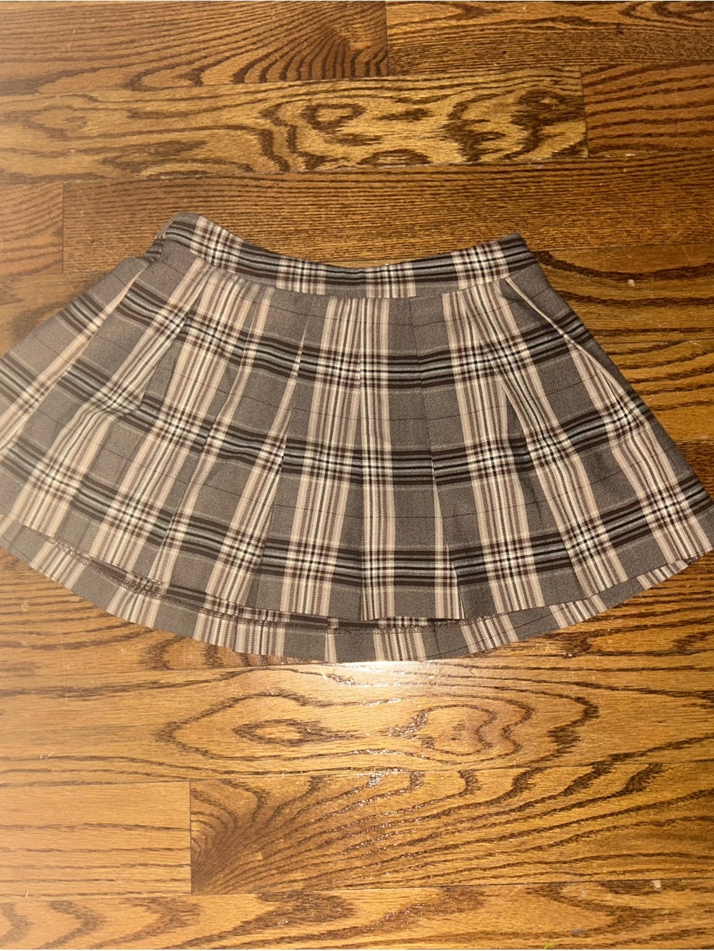 Garage plaid Plaid Pleated Skirt